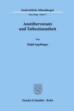 Anstiftervorsatz und Tatbestimmtheit. af Ralph Ingelfinger