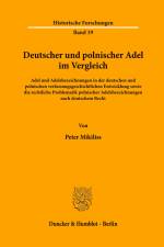 Deutscher und polnischer Adel im Vergleich. af Peter Mikliss