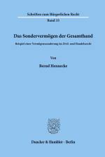 Das Sondervermögen der Gesamthand. af Bernd Hennecke