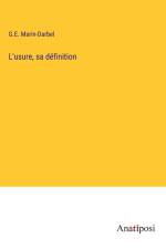 L'usure, sa définition af G. E. Marin-Darbel