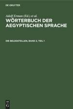 Die Belegstellen, Band 2, Teil 1 af W. Erichsen