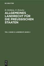 Landrecht, Band 2 af O. Reincke