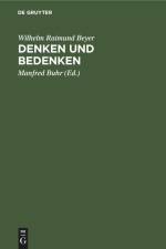 Denken und Bedenken af Manfred Buhr