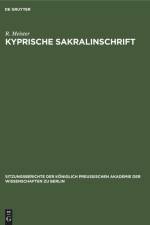 Kyprische Sakralinschrift af R. Meister
