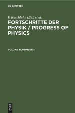 Fortschritte der Physik / Progress of Physics. Volume 31, Number 3 af F. Kaschluhn