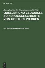 Die Ausgabe letzter Hand af Waltraud Hagen