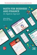 Math For Business And Finance: An Algebraic Approach ISE af Jeffrey Slater