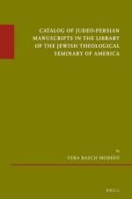 Catalog of Judeo-Persian Manuscripts in the Library of the Jewish Theological Seminary of America af Vera Basch Moreen