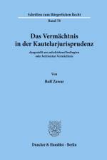 Das Vermächtnis in der Kautelarjurisprudenz, dargestellt am aufschiebend bedingten oder befristeten Vermächtnis. af Rolf Zawar