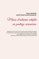 Menus d'automne adaptés au pontage coronarien. af Cedric Menard