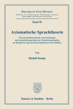 Axiomatische Sprachtheorie. af Rudolf Kamp