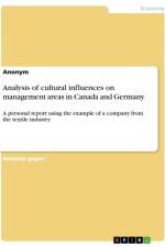 Analysis of cultural influences on management areas in Canada and Germany af Anonymous