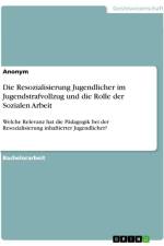 Die Resozialisierung Jugendlicher im Jugendstrafvollzug und die Rolle der Sozialen Arbeit af Anonymous