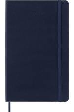 Moleskine 18 Monate Wochen Notizkalender 2023/2024, L/A5, 1 Wo = 1 Seite, Rechts Linierte Seite, Hard Cover, Saphir