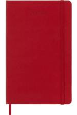 Moleskine 18 Monate Wochen Notizkalender 2023/2024, L/A5, 1 Wo = 1 Seite, Rechts Linierte Seite, Hard Cover, Scharlachrot