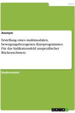Erstellung eines multimodalen, bewegungsbezogenen Kursprogrammes. Für das Indikationsfeld unspezifischer Rückenschmerz af Anonymous