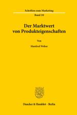 Der Marktwert von Produkteigenschaften. af Manfred Weber