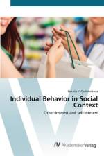 Individual Behavior in Social Context af Natalia V. Ovchinnikova