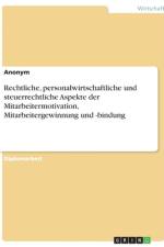 Rechtliche, personalwirtschaftliche und steuerrechtliche Aspekte der Mitarbeitermotivation, Mitarbeitergewinnung und -bindung af Anonym