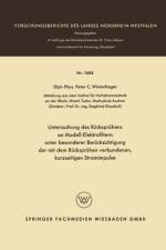 Untersuchung des Rücksprühens an Modell-Elektrofiltern unter besonderer Berücksichtigung der mit dem Rücksprühen verbundenen, kurzseitigen Stromimpulse af Peter Christoph Winterhager