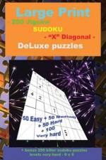 Large Print - 250 Jigsaw Sudoku - X Diagonal - Deluxe Puzzles af Andrii Pitenko