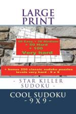 Large Print - Star Killer Sudoku - Cool Sudoku - 9 X 9 - af Andrii Pitenko