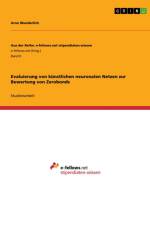 Evaluierung von künstlichen neuronalen Netzen zur Bewertung von Zerobonds af Arno Wunderlich