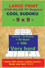 Large Print - Star Killer X Diagonal - Cool Sudoku - 9 X 9 af Andrii Pitenko