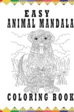 easy animal mandala coloring book af Oussama Zinaoui