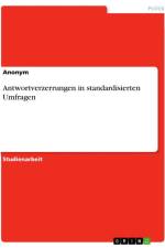 Antwortverzerrungen in standardisierten Umfragen af Anonymous
