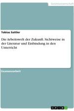 Die Arbeitswelt der Zukunft. Sichtweise in der Literatur und Einbindung in den Unterricht af Tobias Sattler