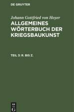 R. bis Z. af Johann Gottfried Von Hoyer