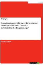Evaluationskonzept für zwei Bürgerdialoge 
