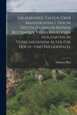 Erfahrungs-Tafeln über Massengehalt der in Deutschland in Reinen Beständen vorkommenden Holzarten in verschiedenem Alter für Hoch- und Niederwald.