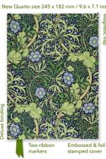 William Morris: Seaweed (Foiled Quarto Journal)