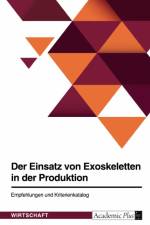 Der Einsatz von Exoskeletten in der Produktion. Empfehlungen und Kriterienkatalog af Anonymous