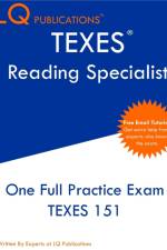 TEXES Reading Specialist af Lq Publications