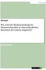 Wie wird die Medienerziehung bei Heranwachsenden in unterschiedlichen Bereichen des Lebens umgesetzt? af Anonymous