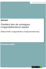 Überblick über die wichtigsten Gruppenphänomene/-aspekte af Anonymous