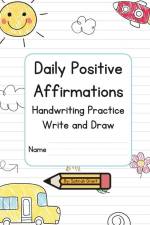 Daily Positive Affirmations Handwriting Practice Write and Draw af Satirah Grant