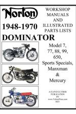 Norton 1949-1970 Dominator Workshop Manuals & Illustrated Parts Lists Model 7, 77, 88, 99, 650, Sports Specials, Manxman & Mercury af Floyd Clymer