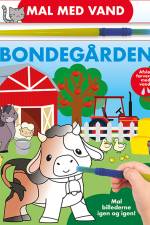 Mal med vand - Bondegården (papbog med pensel - farvelæg igen og igen)