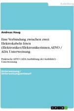 Eine Verbindung zwischen zwei Elektrokabeln löten (Elektroniker/Elektronikerinnen, AEVO / ADA Unterweisung af Andreas Haug