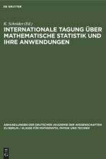 Internationale Tagung über mathematische Statistik und ihre Anwendungen af Erna Weber