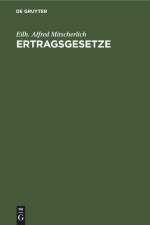 Ertragsgesetze af Eilh. Alfred Mitscherlich