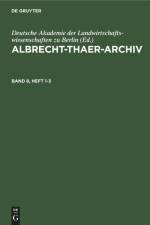 Albrecht-Thaer-Archiv. Band 8, Heft 1-3 af Deutsche Akademie der Landwirtschaftswissenschaften zu Berlin