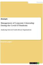 Management of Corporate Citizenship During the Covid-19 Pandemic af Anonymous