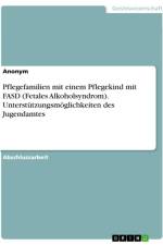 Pflegefamilien mit einem Pflegekind mit FASD (Fetales Alkoholsyndrom). Unterstützungsmöglichkeiten des Jugendamtes af Anonymous