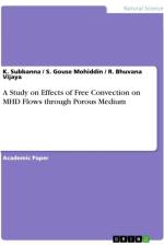 A Study on Effects of Free Convection on MHD Flows through Porous Medium af K. Subbanna