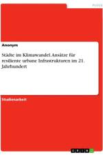 Städte im Klimawandel. Ansätze für resiliente urbane Infrastrukturen im 21. Jahrhundert af Anonymous